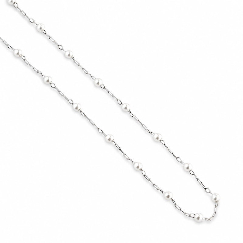 Colar feminino Adele de pérolas em aço inoxidável 316L - Only Steel