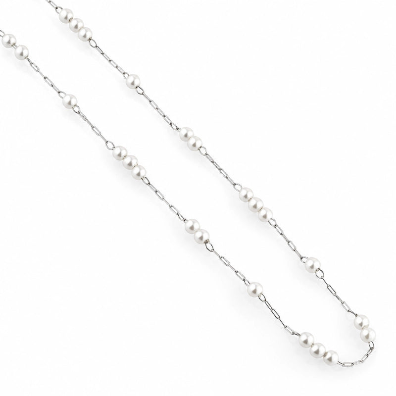 Colar feminino Camile pérolas em aço inoxidável 316L - Only Steel