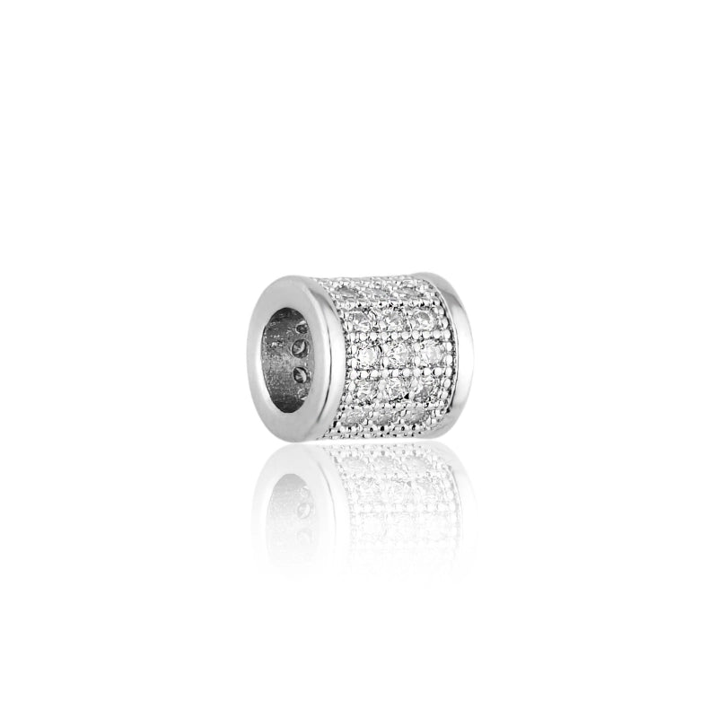 Berloque feminino Atena separador cravejado com zircônias em aço inoxidável 316L - Only Steel