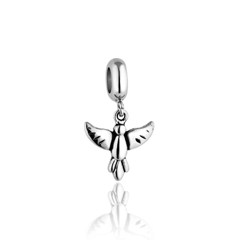 Berloque feminino pomba do Espírito Santo Vitória em aço inoxidável 316L - Only Steel