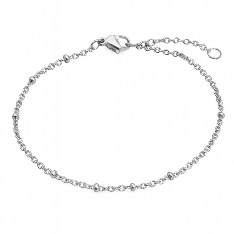 Pulseira feminina de bolinhas Mia produto em aço inoxidável antialérgico - Only Steel